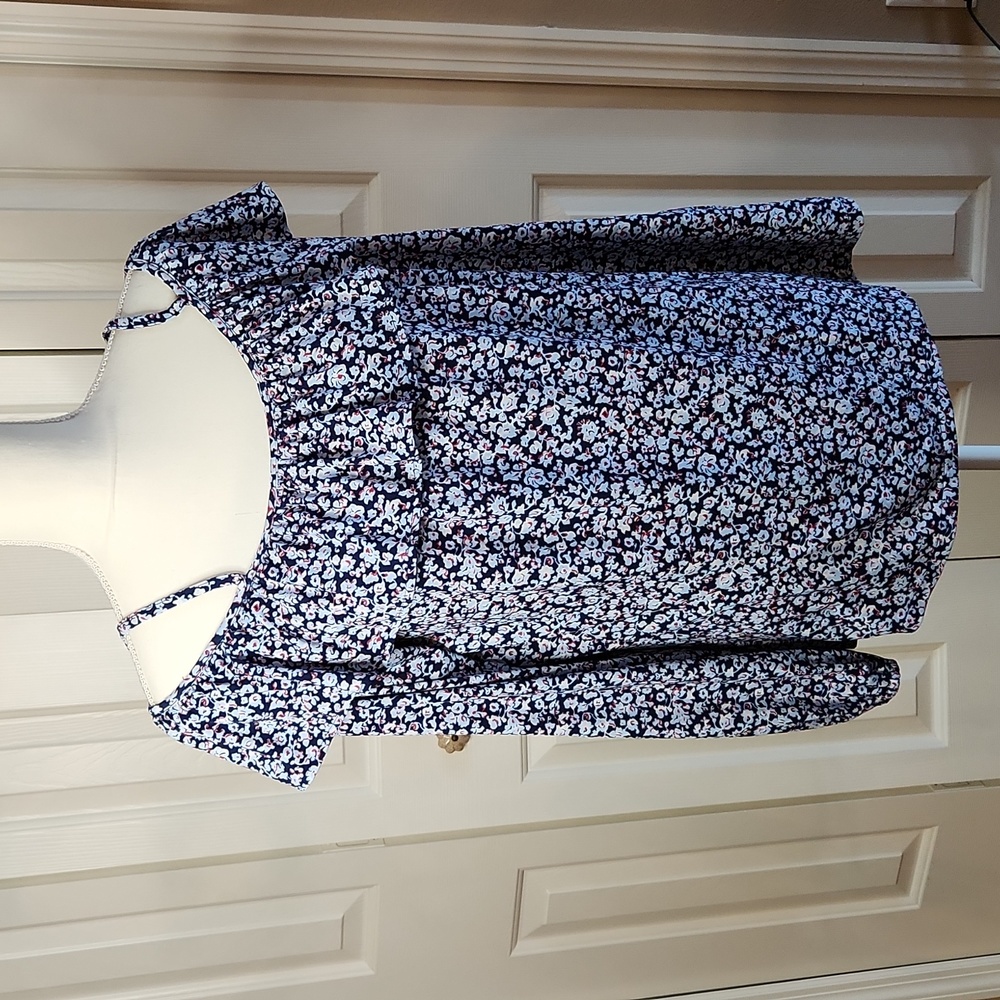 Michael Kors,  Excellent Condition,  Women's Top,  Black, floral,  Size Large